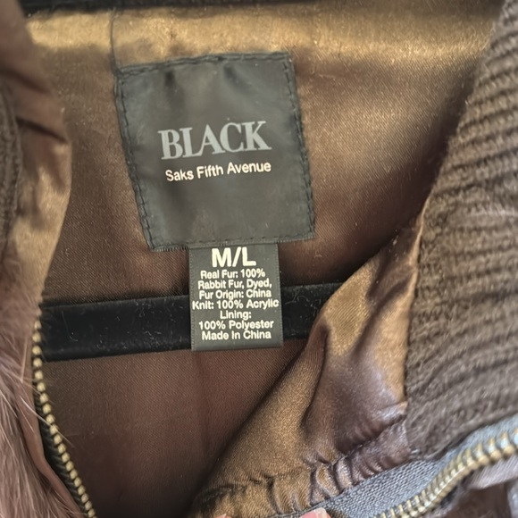 Real rabbit fur vest- Saks Fifth Avenue - Picture 3 of 3